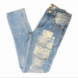 Boohoo Distressed Jeans. Size 8.